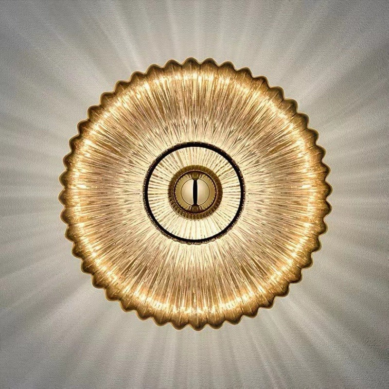 Millie – Französische Mid-Century Glas-Wandlampe