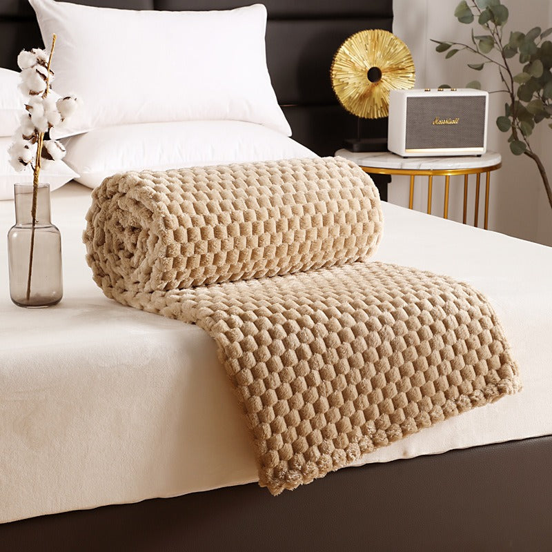 Bianca – Multifunktionale Flanell-Decke in Uni