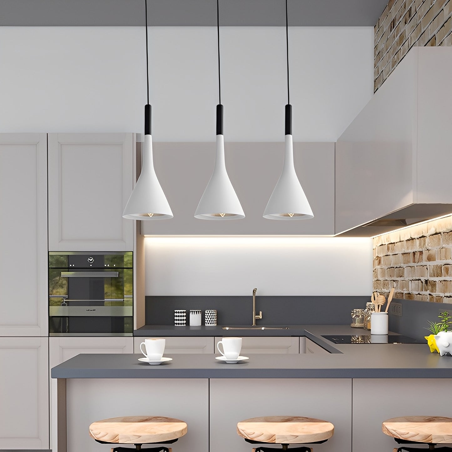 Arashi – Moderne Aluminium-Horn-Hängelampe