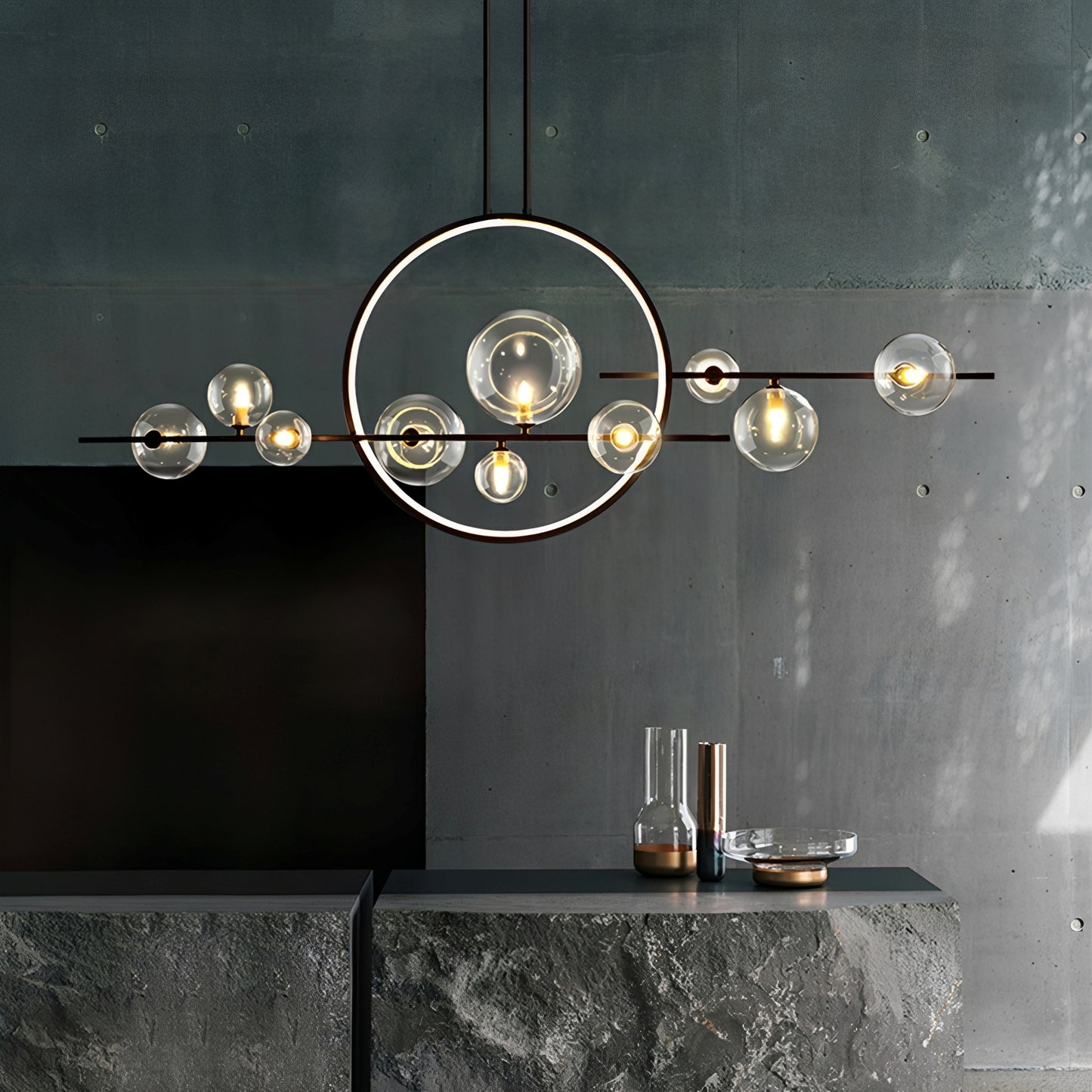 Luneo – Postmoderne Glas-Pendelleuchte
