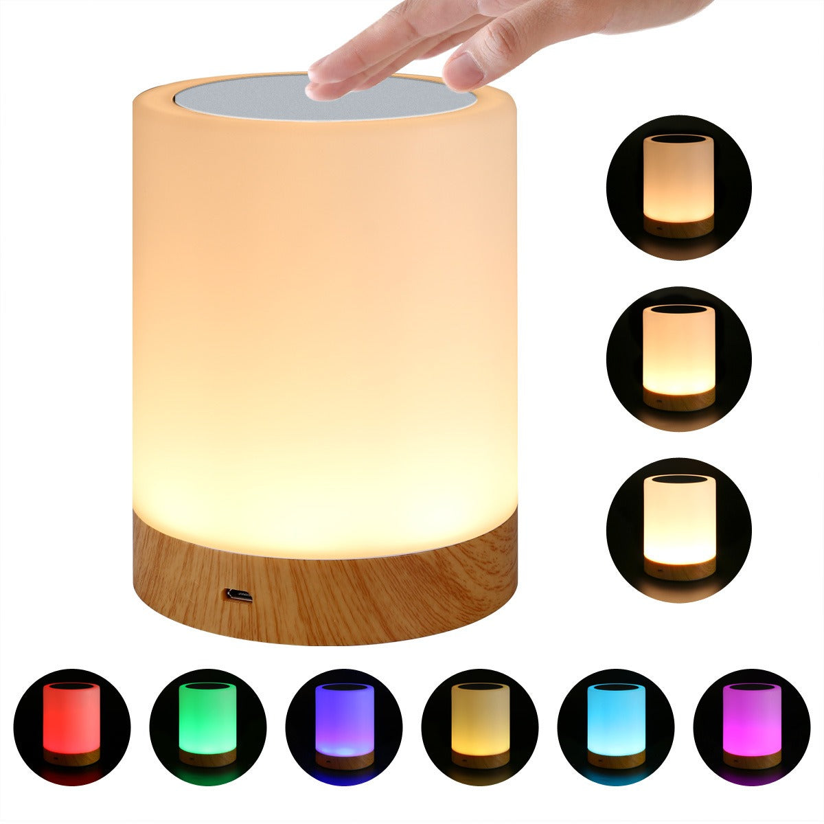 Priam – Tragbare RGB LED Nachttischlampe