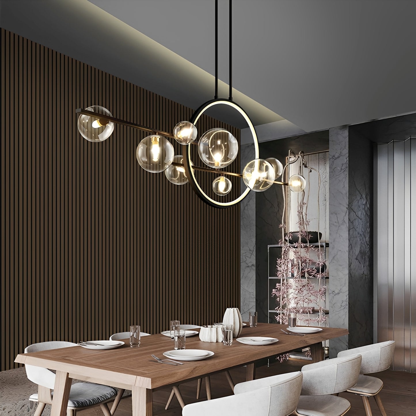 Luneo – Postmoderne Glas-Pendelleuchte