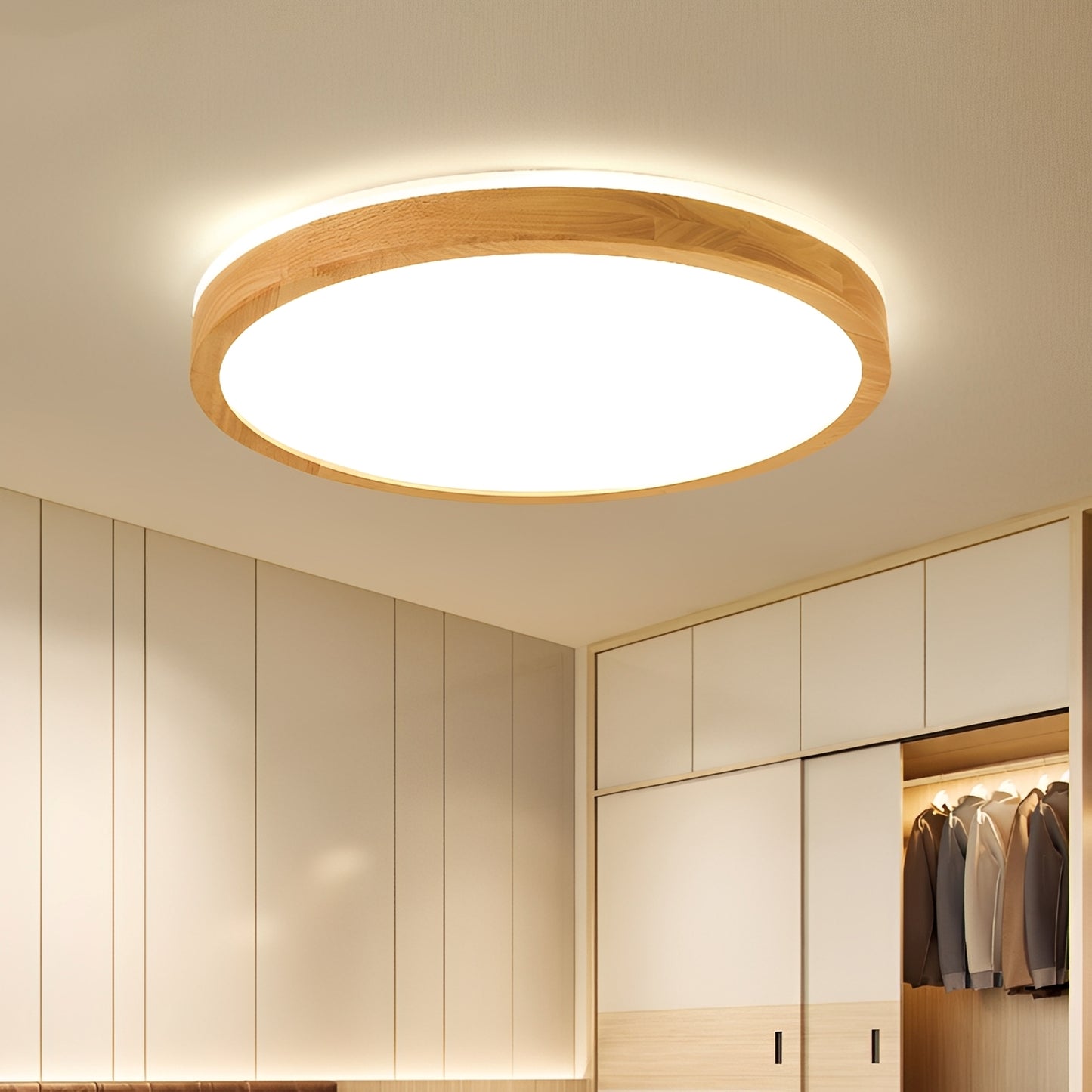 Paulo – Holz-LED-Deckenleuchte