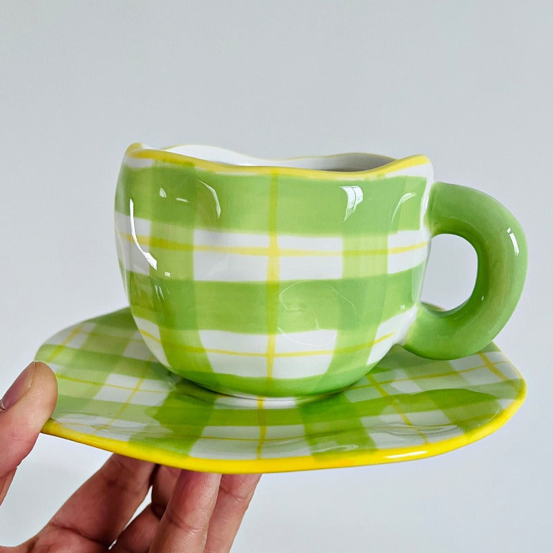 Arielle – Retro Herz Hand Pinch Kaffeetasse