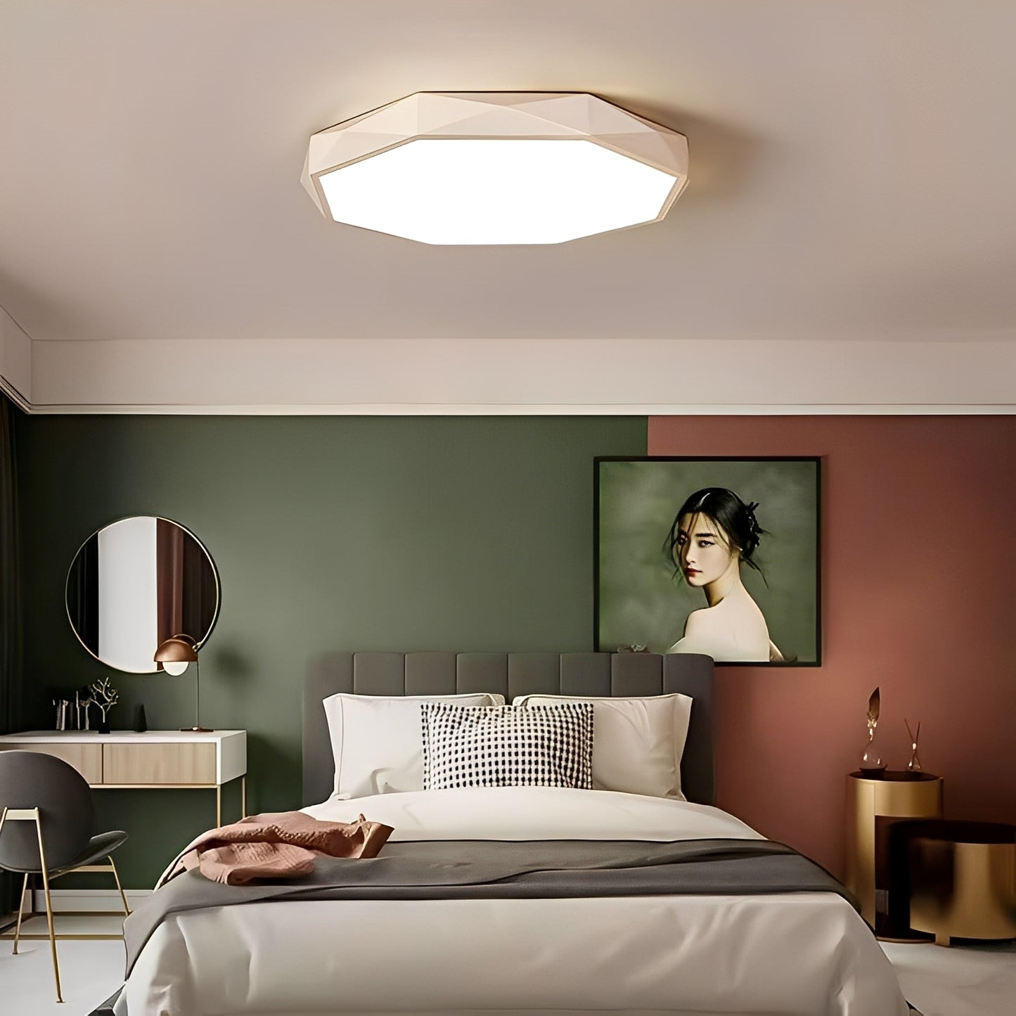 Marcial – Macaron LED Deckenlampe im Muschel-Polygon-Design