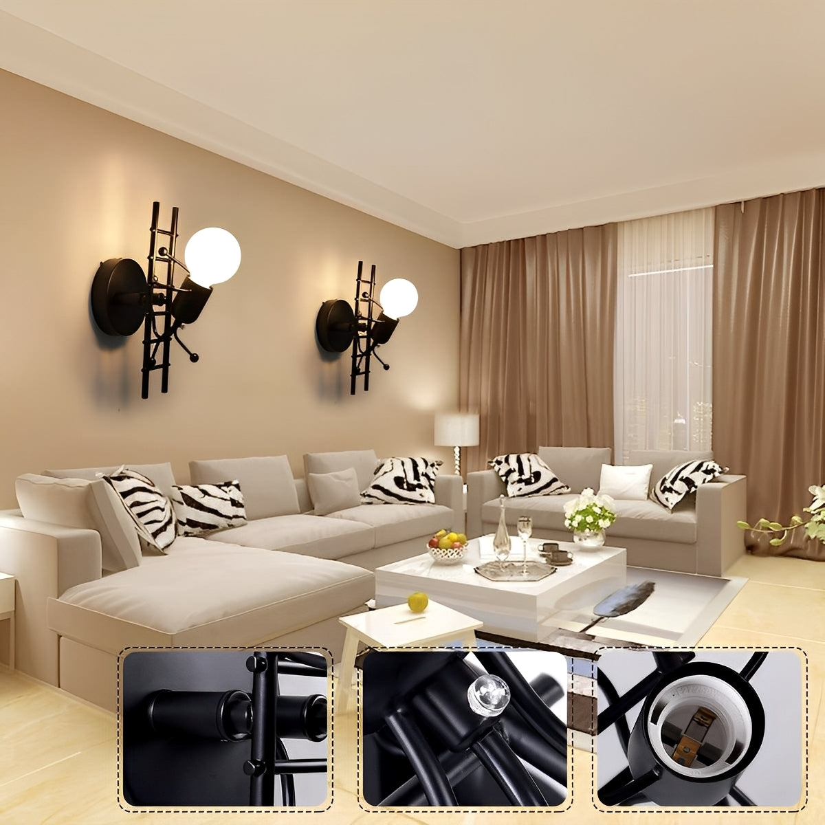 Nerio – Moderne Treppenform Wandleuchte