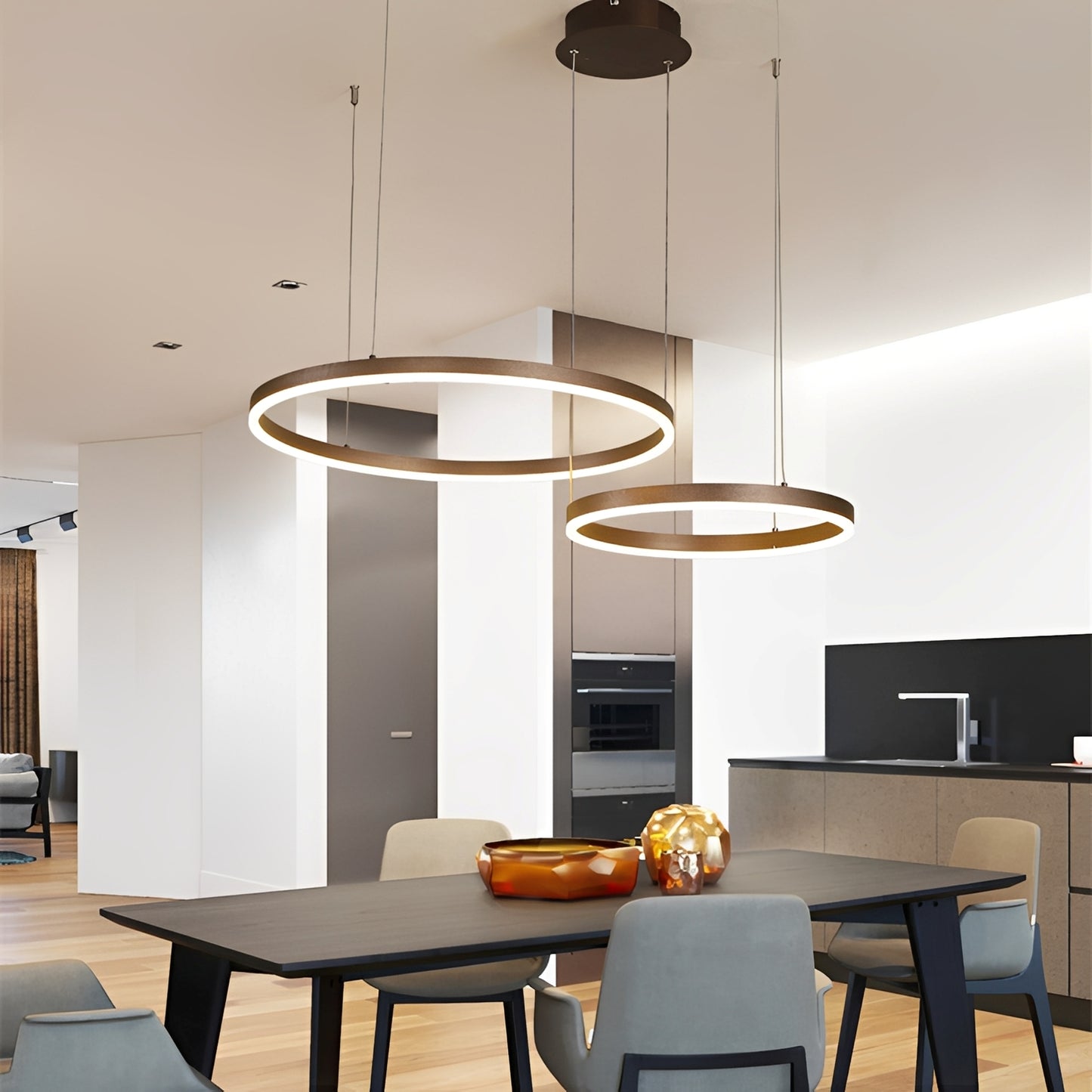 Kazumi – LED Ring Design-Kronleuchter