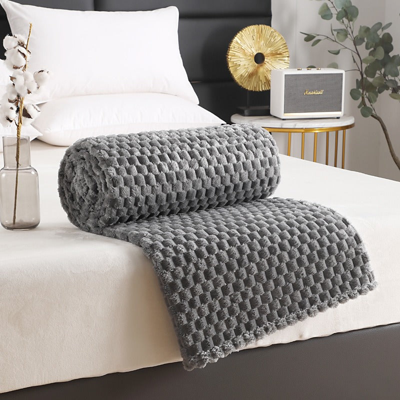 Caelidra – Weiche Samt-Karo-Decke