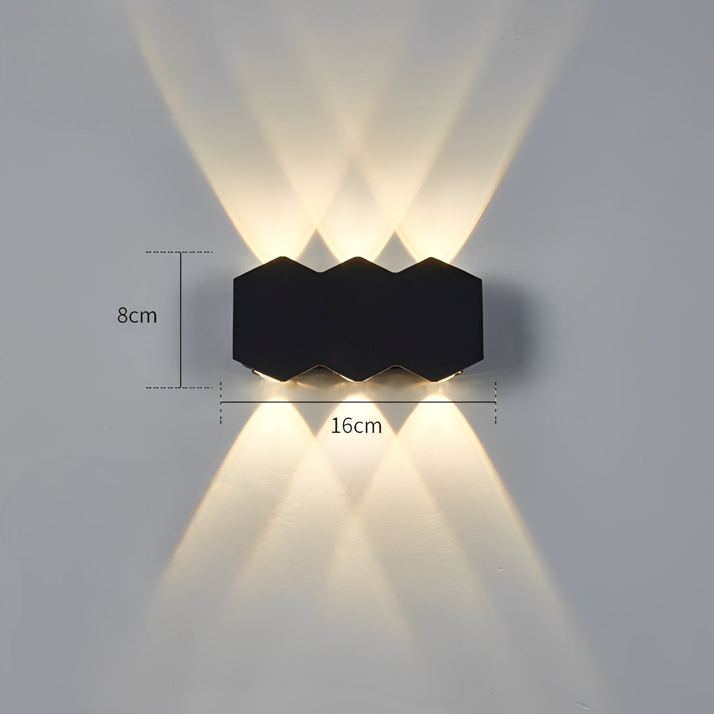 Zion – Sechseckige Up-&-Down Außenwandleuchte