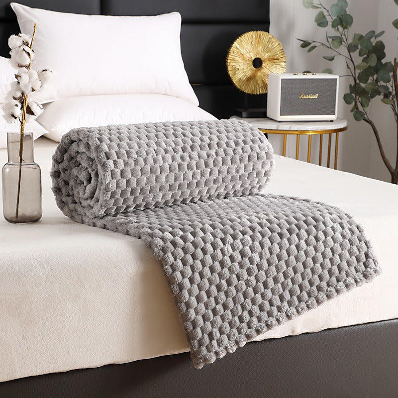 Bianca – Multifunktionale Flanell-Decke in Uni