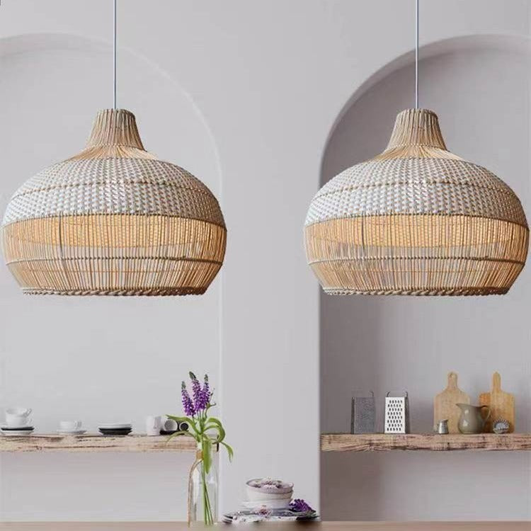 Ravina – Südostasien Rattan Deckenleuchte