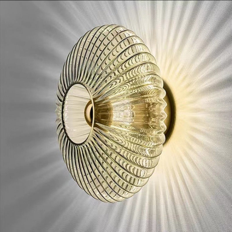 Millie – Französische Mid-Century Glas-Wandlampe