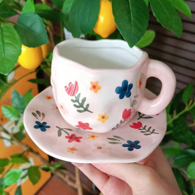 Arielle – Retro Herz Hand Pinch Kaffeetasse
