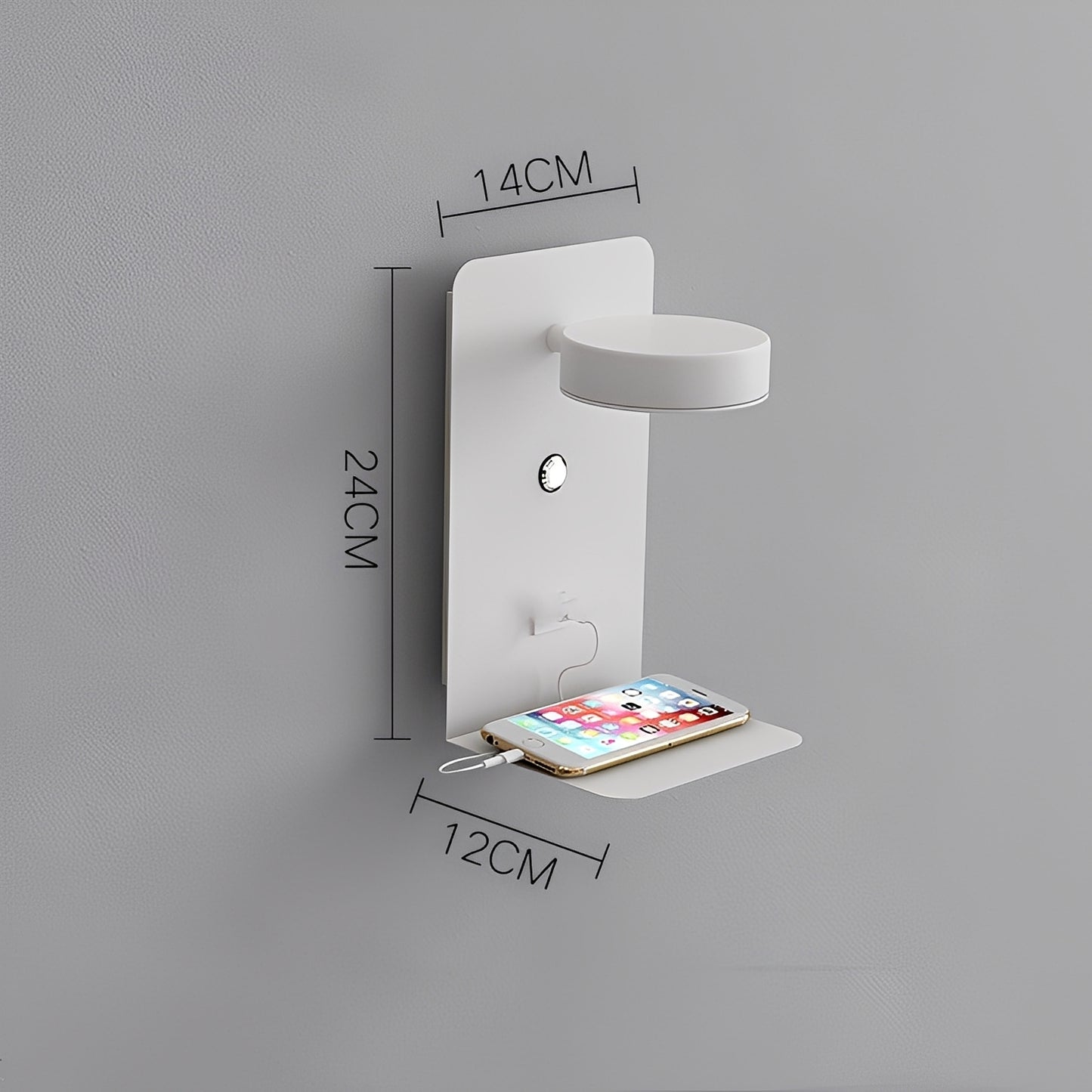 Darren – Nachttischlampe mit USB-Anschluss