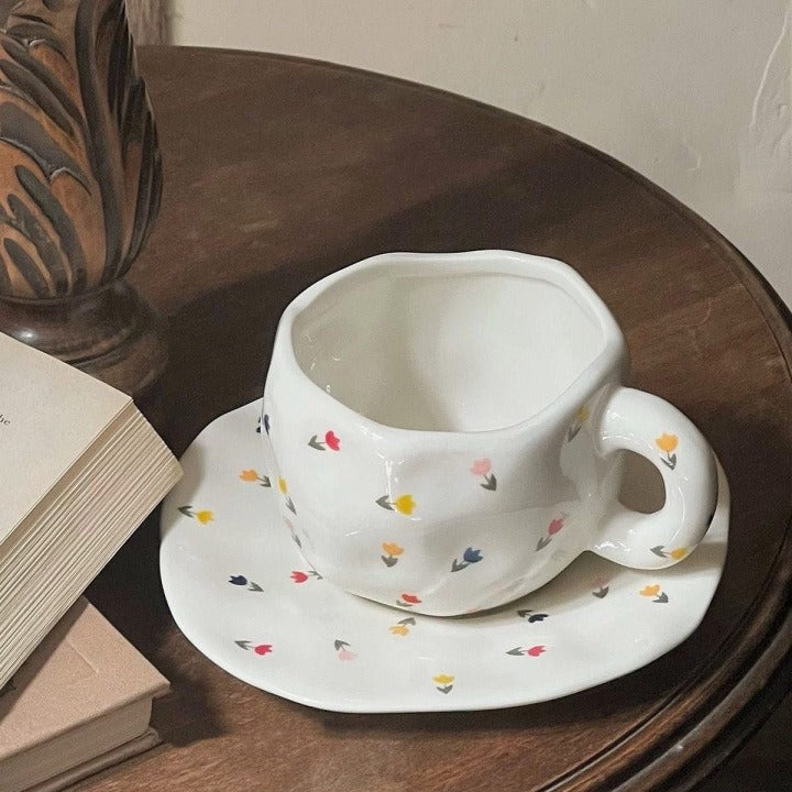 Arielle – Retro Herz Hand Pinch Kaffeetasse