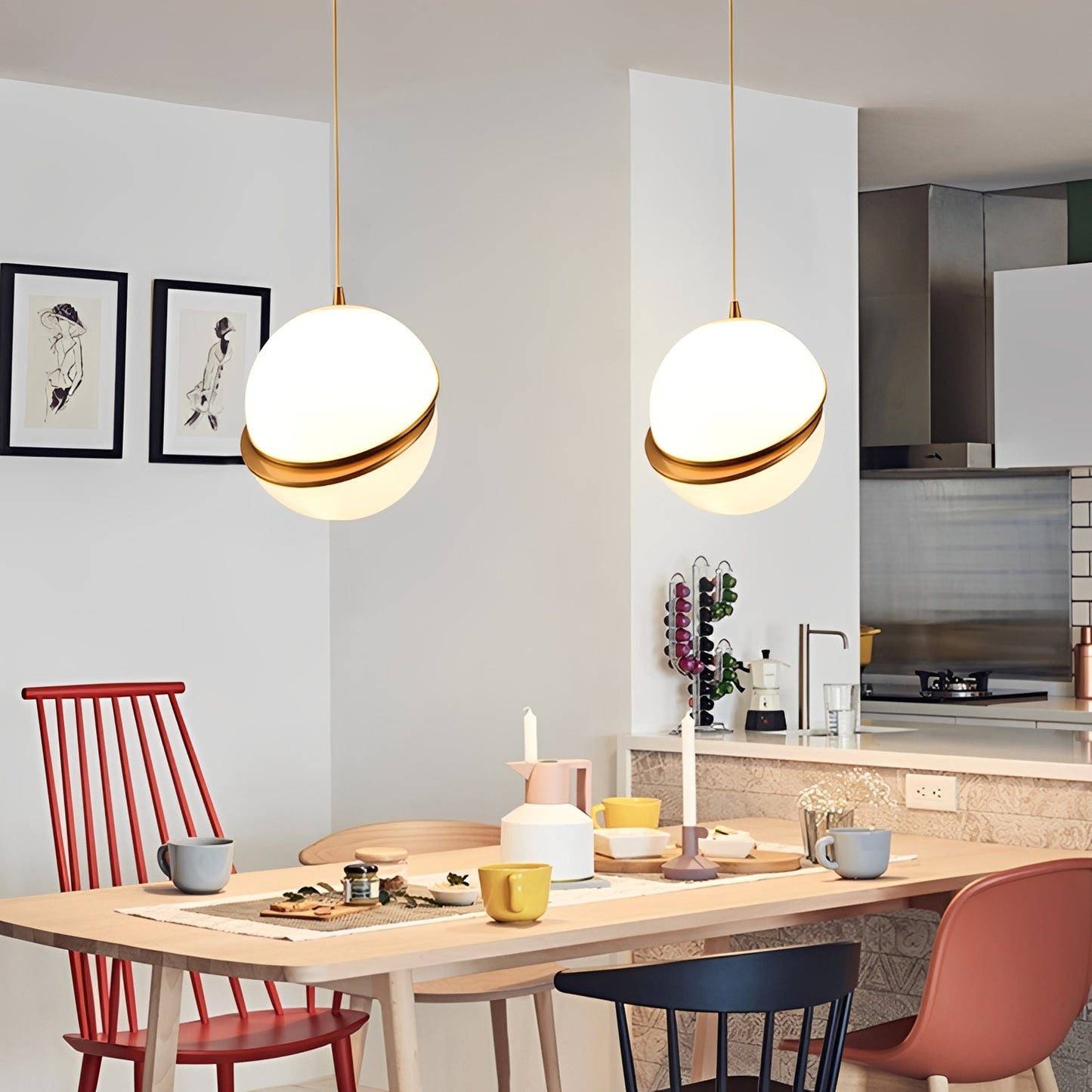 Sorin – Nordische Light-Luxury Kugel-Hängeleuchte
