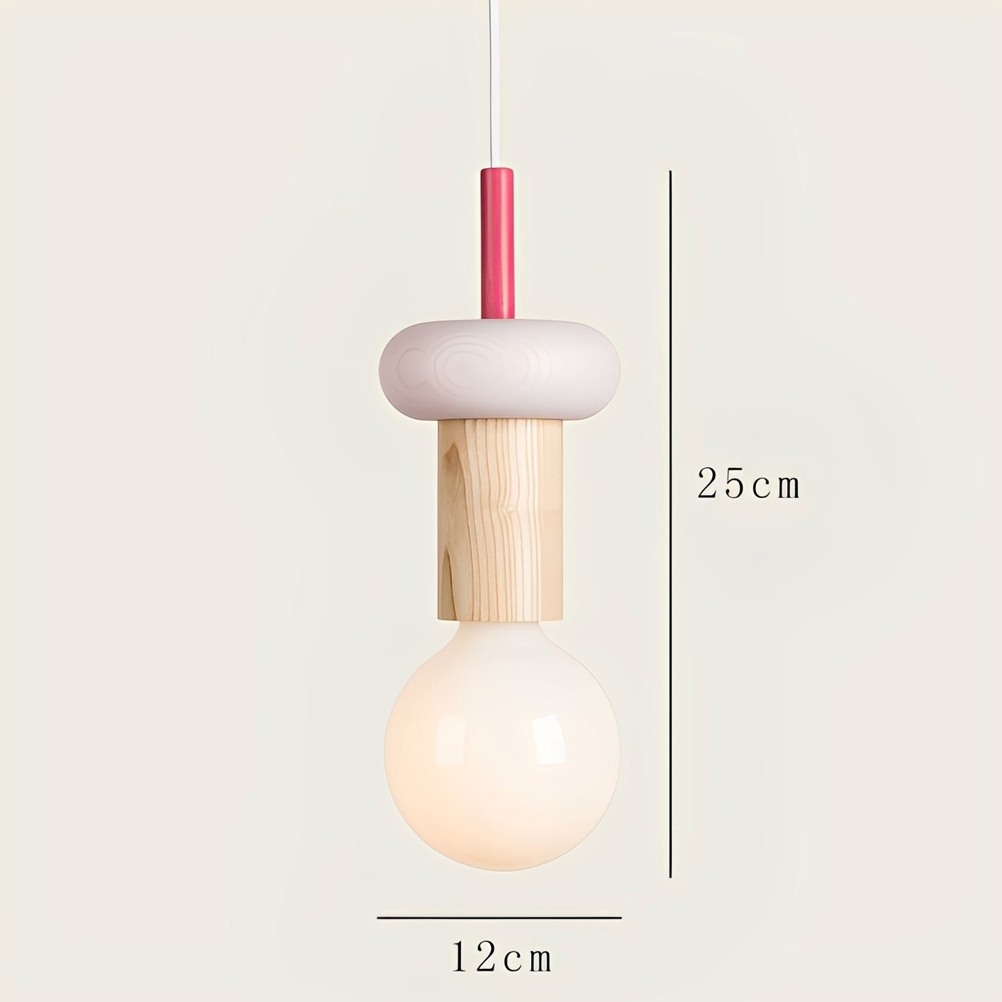 Tsubaki – Bunte Geometrische Holz-Pendelleuchte