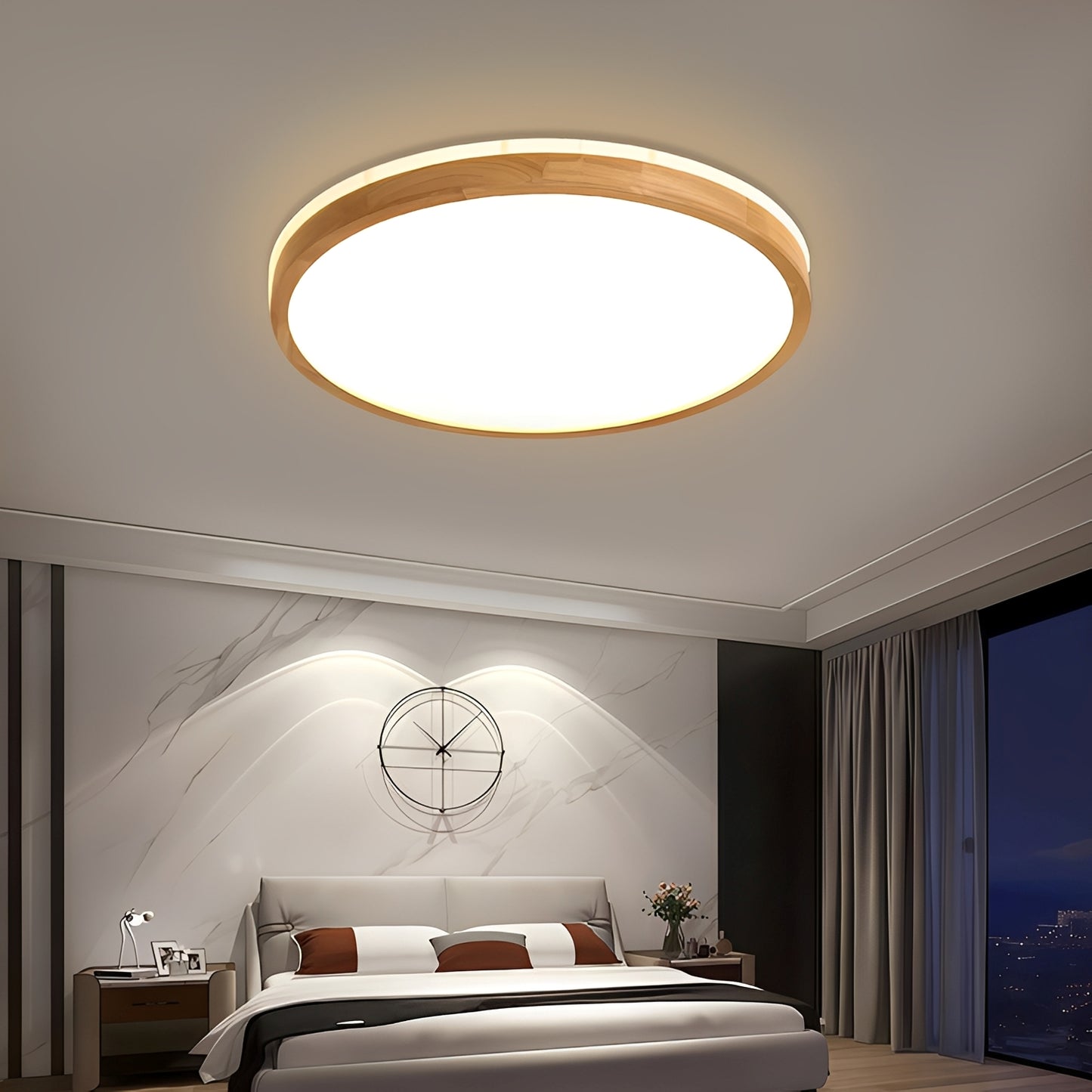 Arvid – LED-Deckenleuchte aus Holz