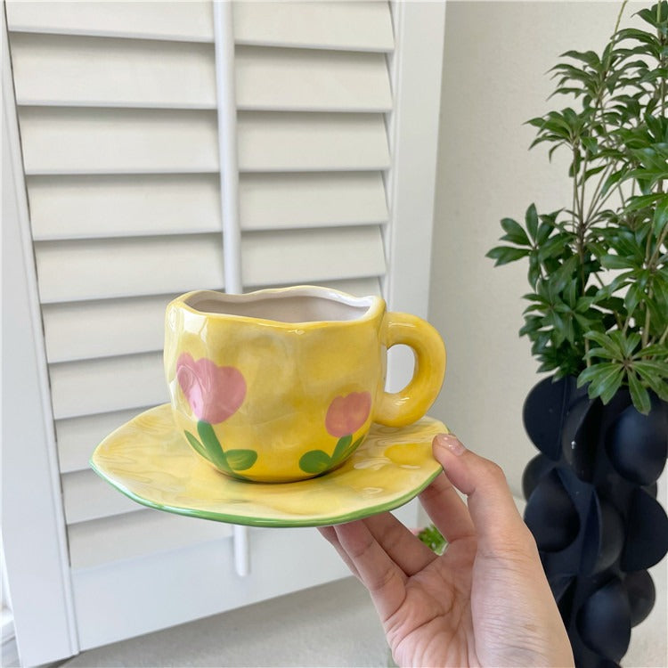 Arielle – Retro Herz Hand Pinch Kaffeetasse
