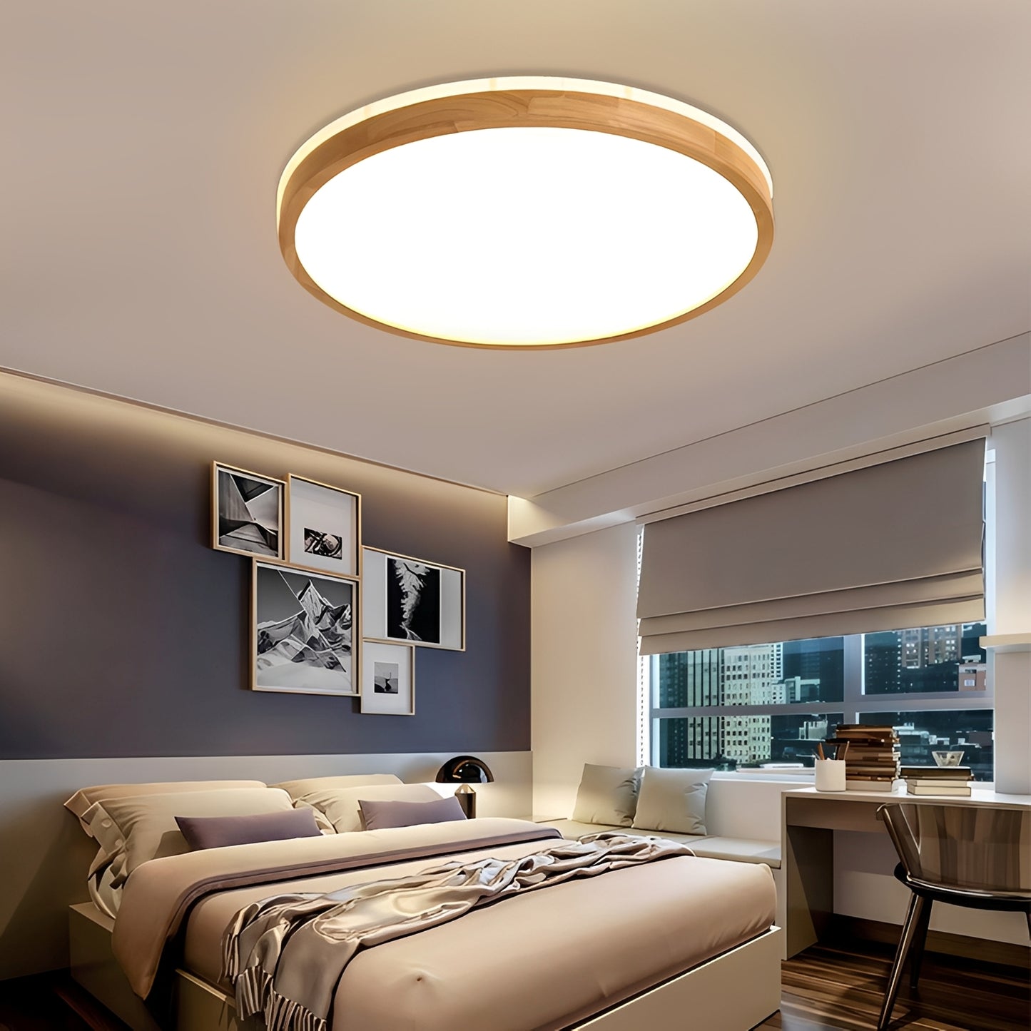Arvid – LED-Deckenleuchte aus Holz