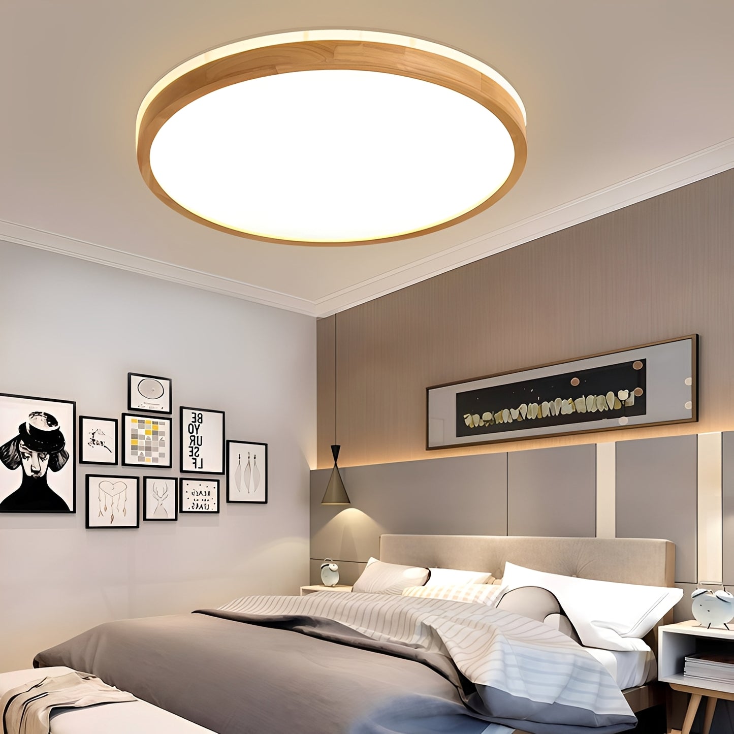 Arvid – LED-Deckenleuchte aus Holz