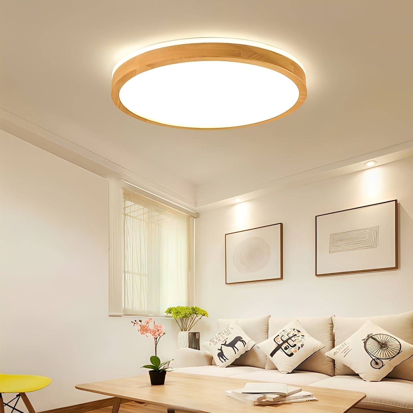 Arvid – LED-Deckenleuchte aus Holz
