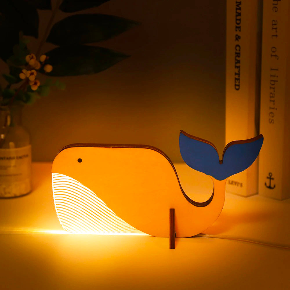 Noah – Tier-Tischlampe aus Holz & Acryl