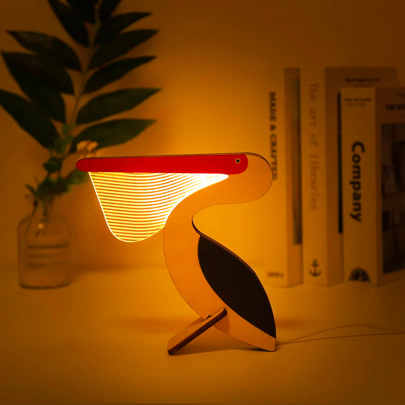 Noah – Tier-Tischlampe aus Holz & Acryl