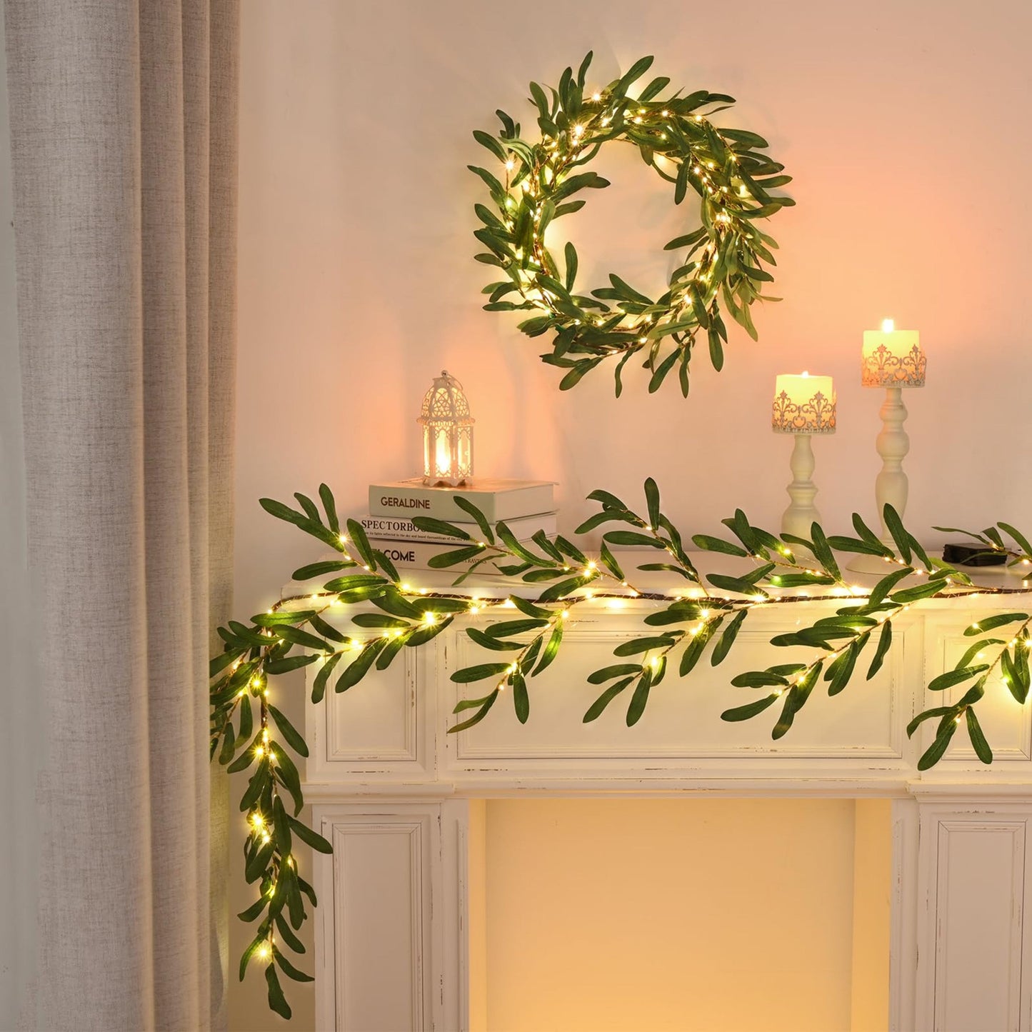 Olivine – LED-Dekolampe im Olivenzweig-Design