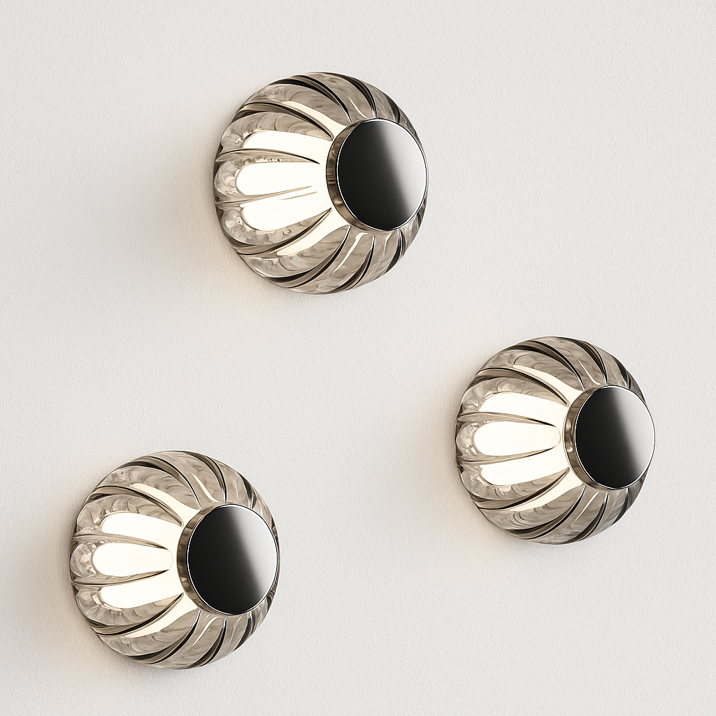 Perla – Glas-Wandlampe mit Perlen-Design