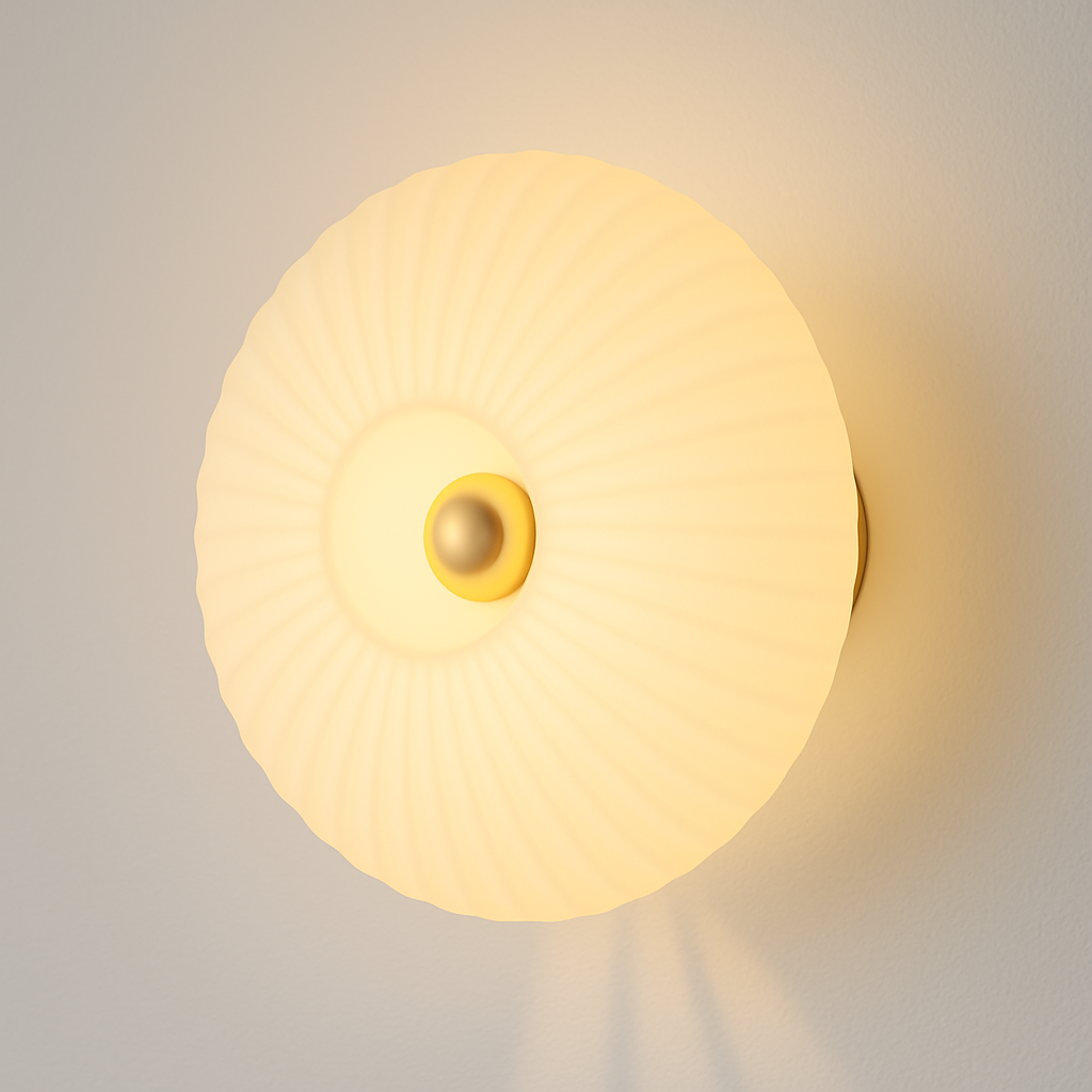Millie – Französische Mid-Century Glas-Wandlampe