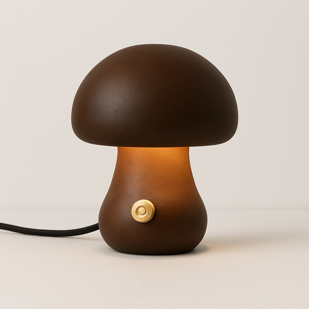 Mushka – Niedliche Holzpilz LED Nachtlampe