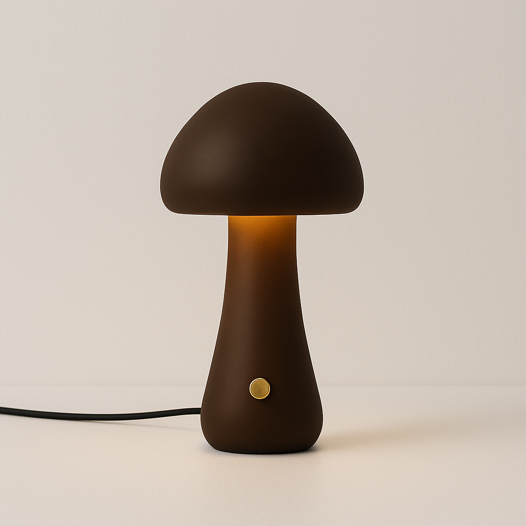 Mushka – Niedliche Holzpilz LED Nachtlampe