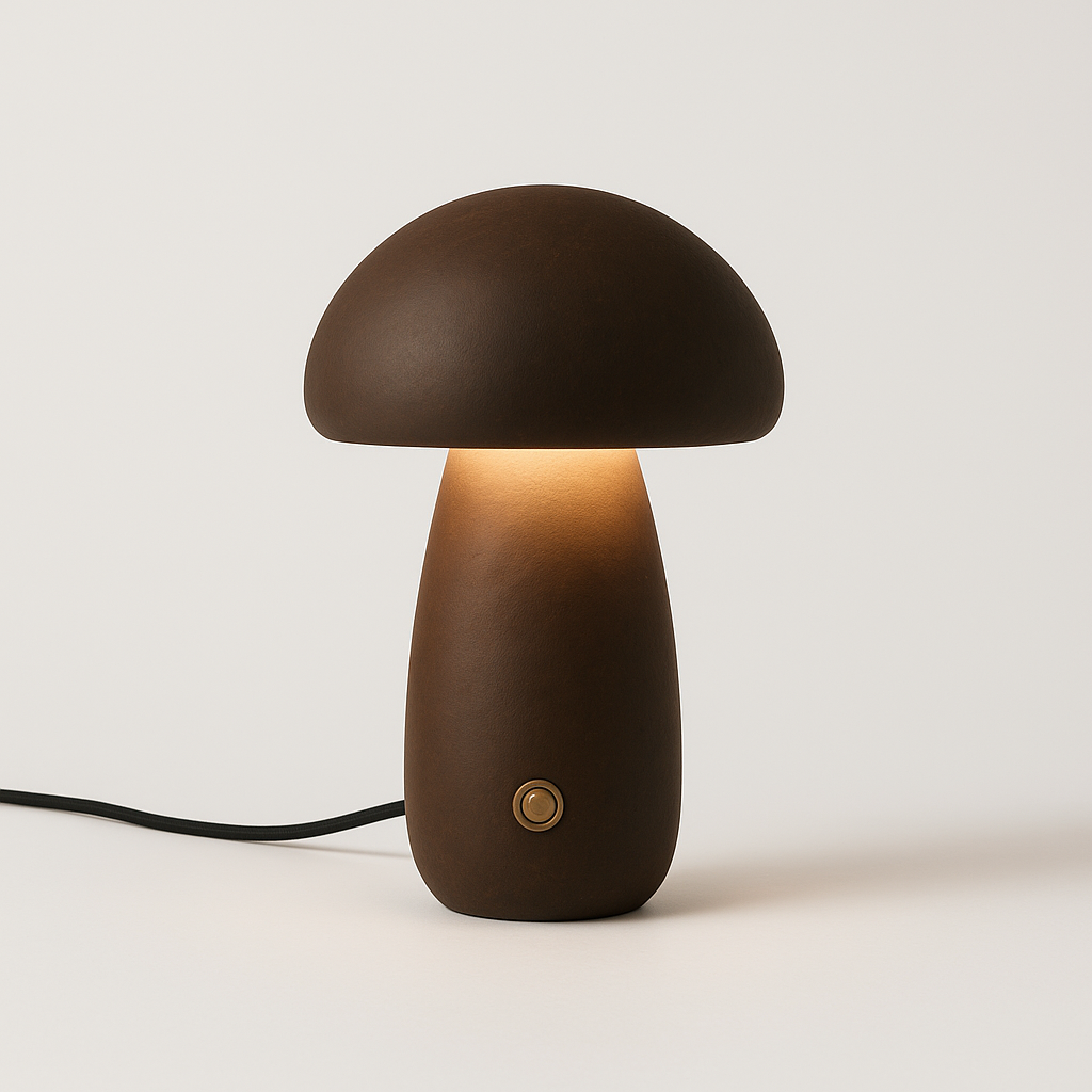 Mushka – Niedliche Holzpilz LED Nachtlampe