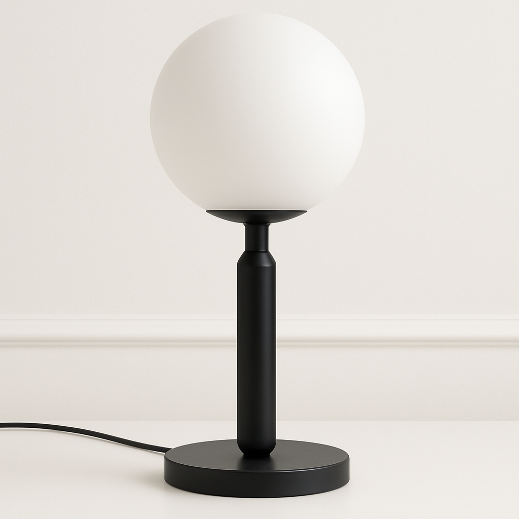 Lilith – Minimale Glas-Nachttischlampe