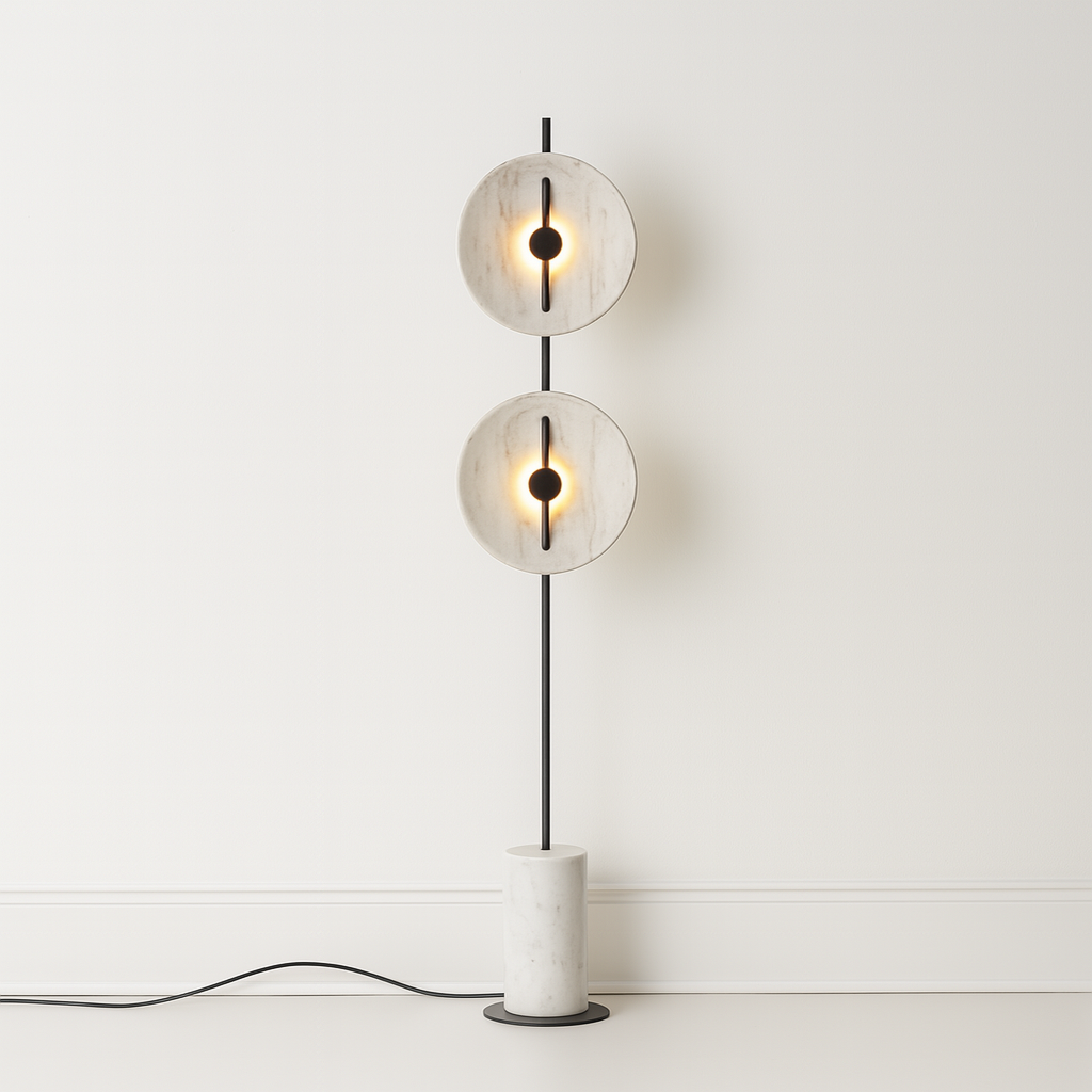 Mariel – Weiße Marmor-Stehlampe