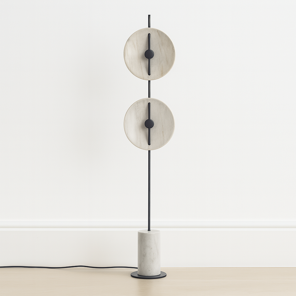 Mariel – Weiße Marmor-Stehlampe
