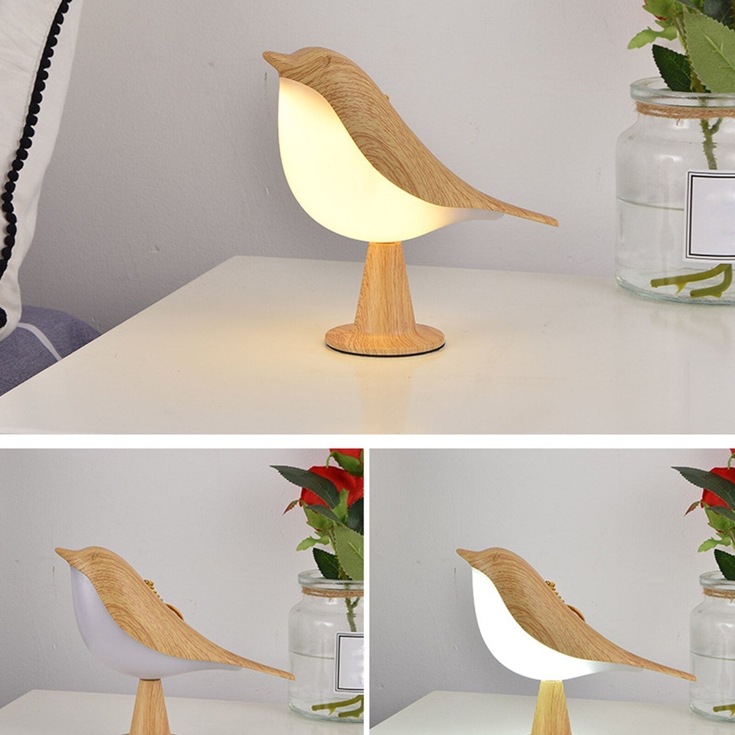 LunaBird – Verträumte Tischlampe in Vogeloptik für Kinderzimmer