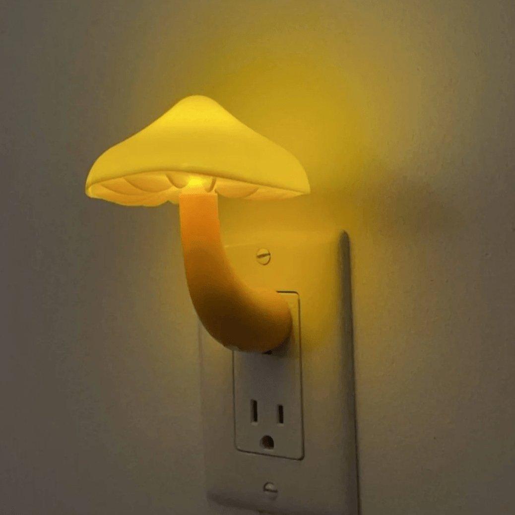 GlowCap – Pilzförmiges LED-Nachtlicht in Warmgelb