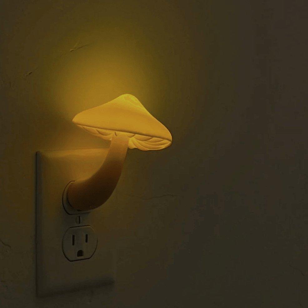 GlowCap – Pilzförmiges LED-Nachtlicht in Warmgelb