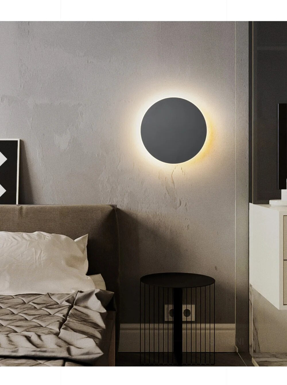 Zeitlose LED-Wandlampe – Runde Designleuchte für Flur, Schlafzimmer oder Wohnzimmer