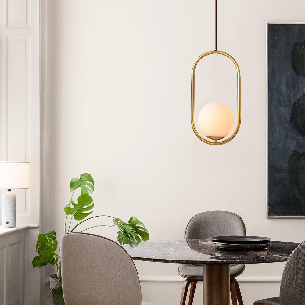 Bolzico – Schlichte Ball-Glas-Pendelleuchte