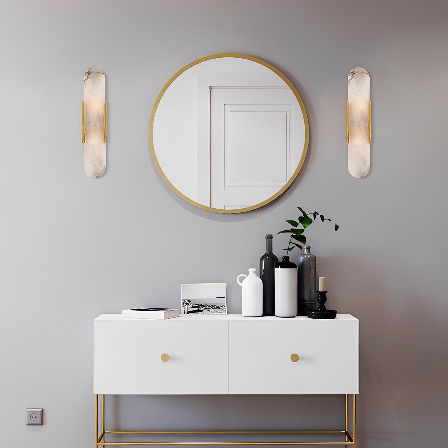 Theo – Elegante LED Stein Wandleuchte