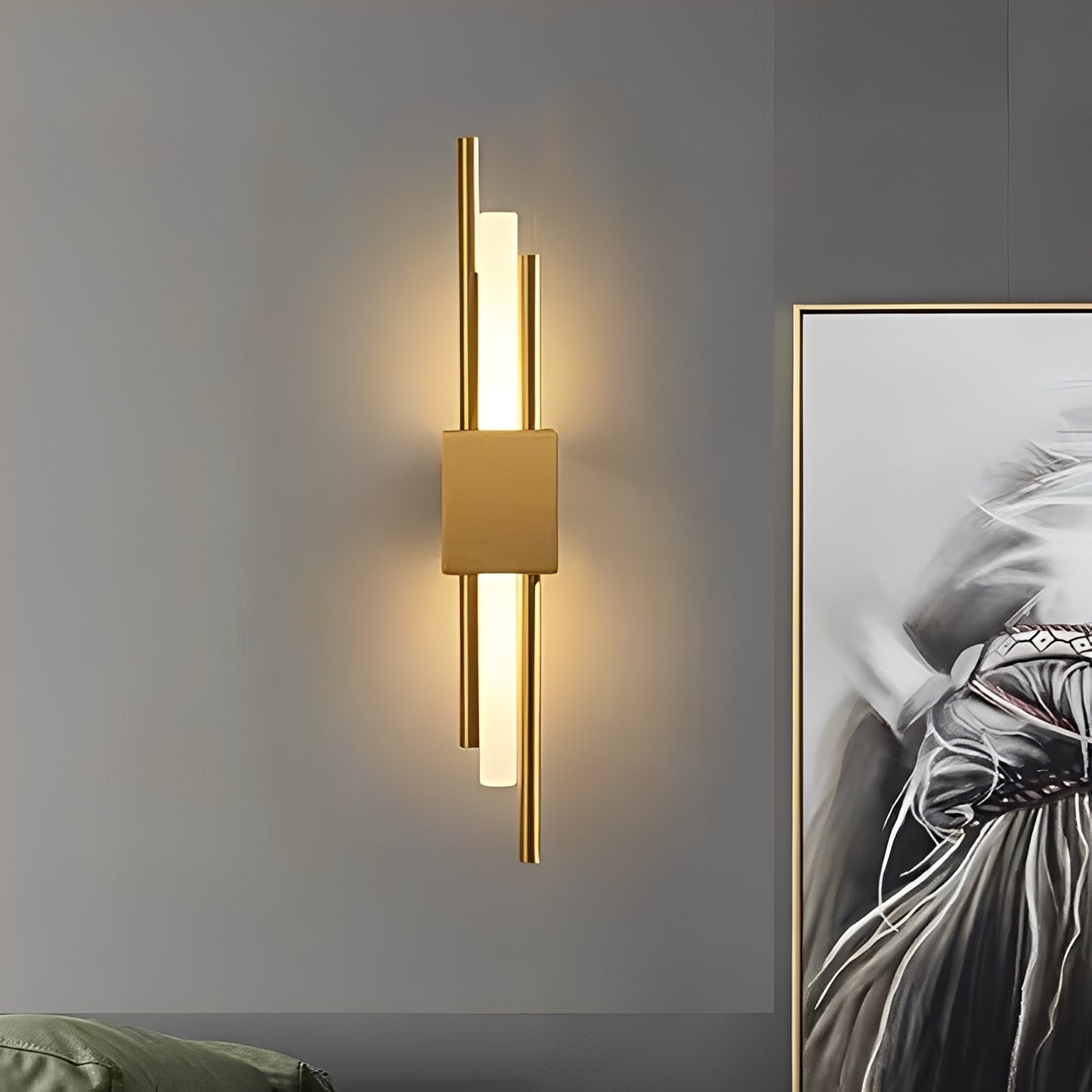 Elena – Kupfer Wandlampe mit Schirm