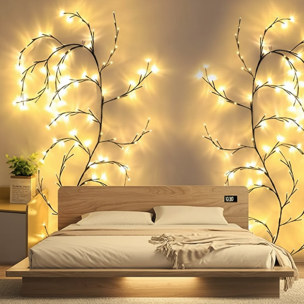 VinoLichter – Romantische LED-Lichterkette im Rebenstil