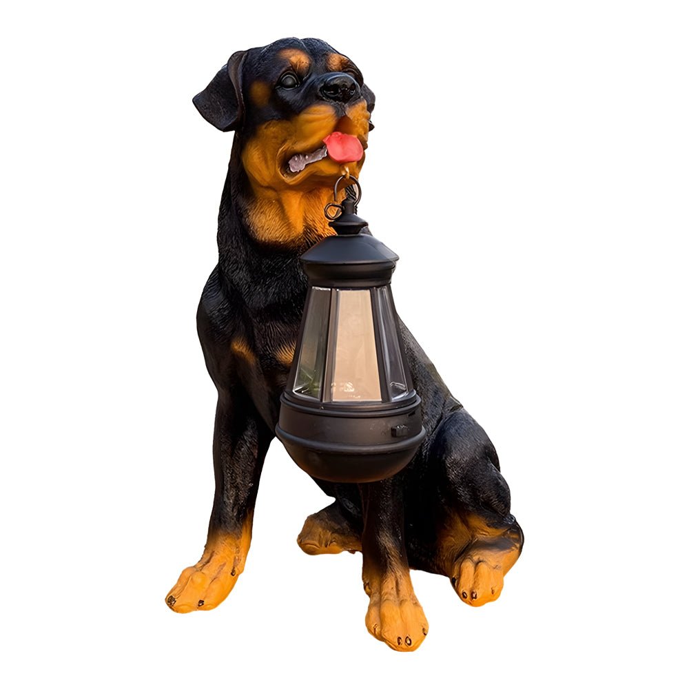 Danny – Solar Gartenfigur Hund mit Laterne