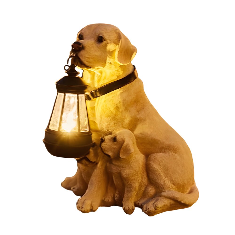 Danny – Solar Gartenfigur Hund mit Laterne