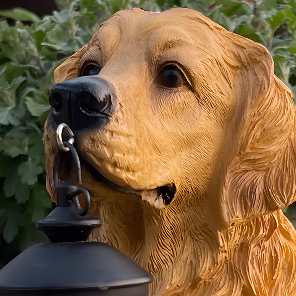 Danny – Solar Gartenfigur Hund mit Laterne