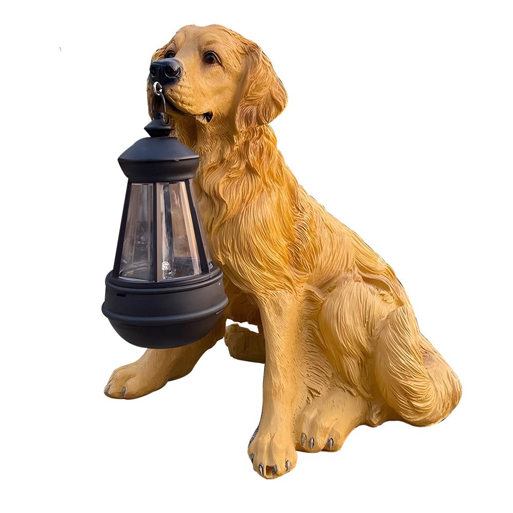 Danny – Solar Gartenfigur Hund mit Laterne