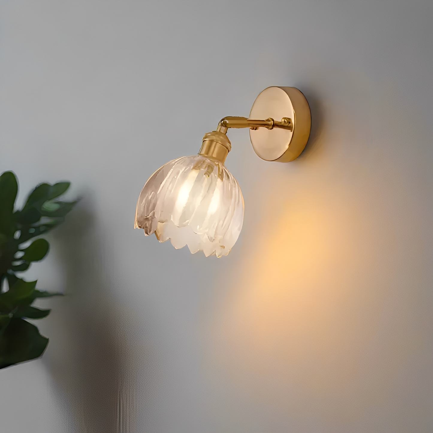 Fiona – Retro Kupfer-Glas Wandleuchte